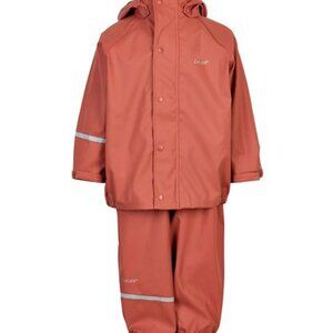 Celavi Kids Classic Rain Gear Set Redwood  Jacket Pants US Size 8-9